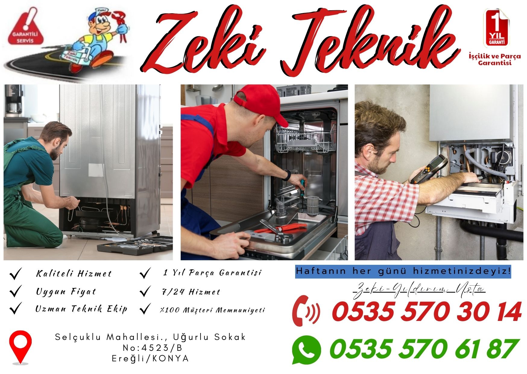 Konya Ereğli Beyaz Eşya Servisi